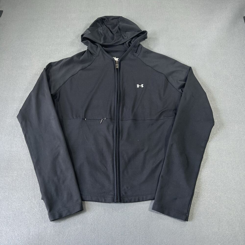 Under Armour Unstoppable Woven Light Full-Zip Hooded Jacket Size Large - Black
